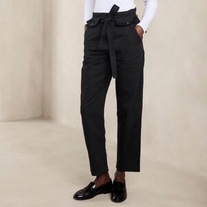 Banana Republic black utility tie waist pant size 12
